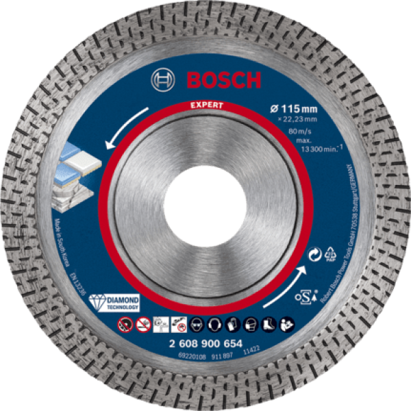 Диамантен диск за рязане Bosch EXPERT HardCeramic 115 x 22,23 x 1,4 x 10 мм